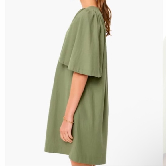 Tuckernuck x Pomander Place | Olive Green Finley Flutter Sleeve Dress XS Classic - Picture 4 of 15